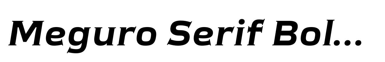 Meguro Serif Bold Italic